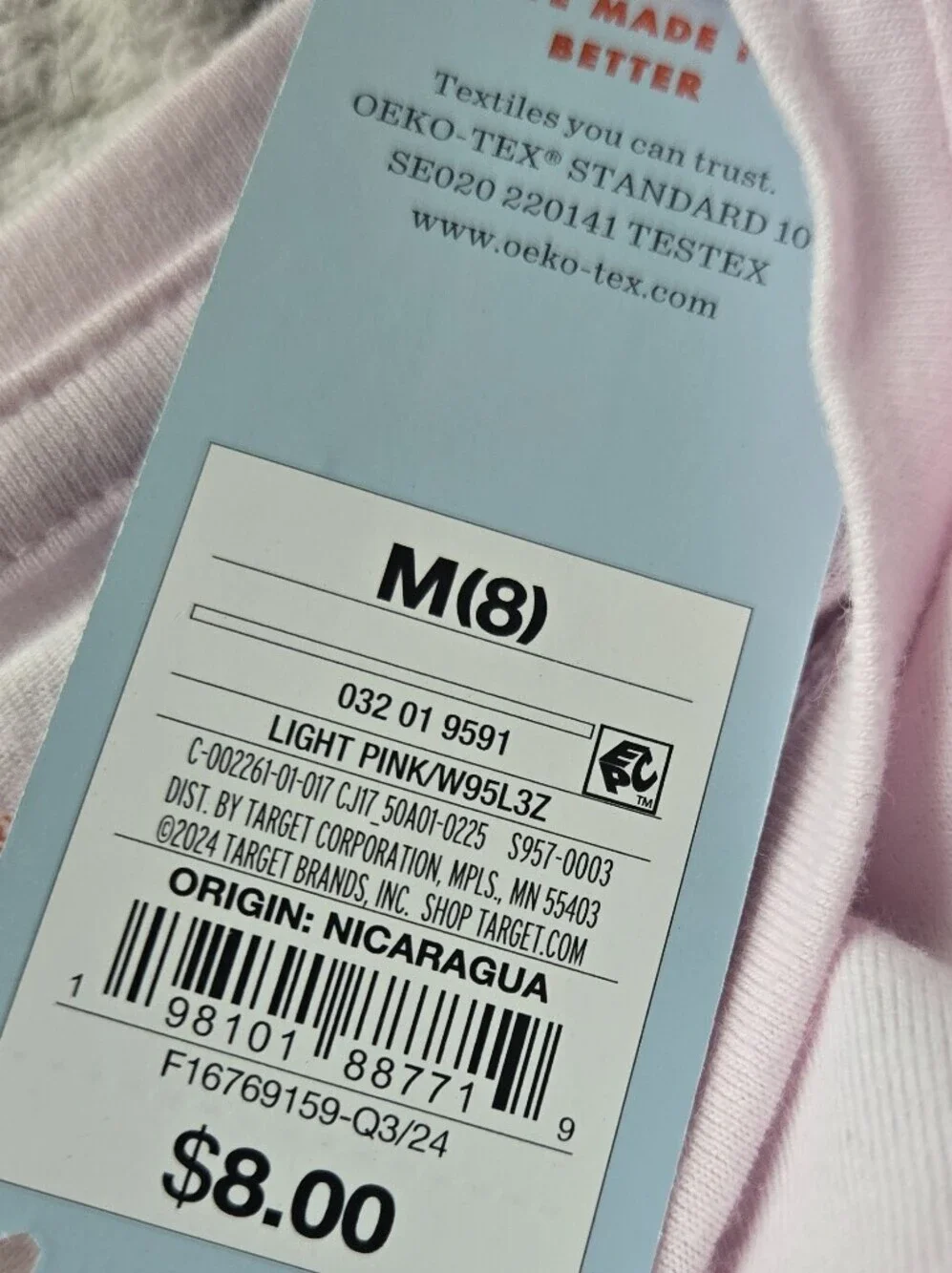 NWT Cat & Jack Girls Pink Unicorn Long Sleeve Tee M (8)
